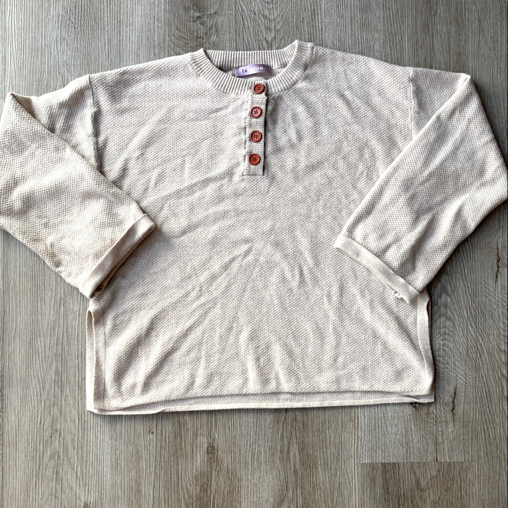 Lalavon knit Henley top